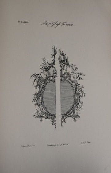 Thomas Chippendale – Originalstich von Spiegelrahm