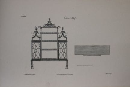 Thomas Chippendale – Originalstich von „Regalen fü