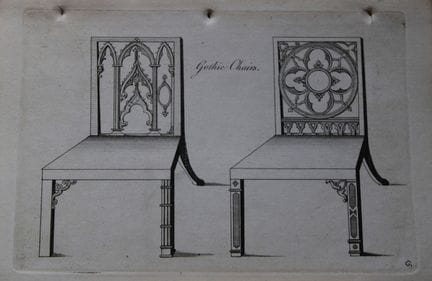 Manwaring - Engraving of Gothic Chairs 1765.

This