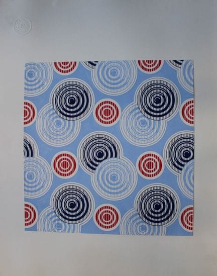 Original-Gouache-Entwurf im Art-Déco-Stil von A. S