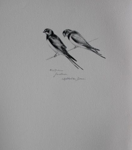 Philip Rickman - Print of pencil drawings of Swall