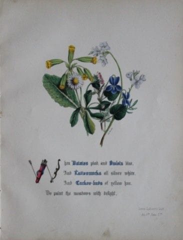 Jane E. Giraud - Estampe coloriée à la main tirée 