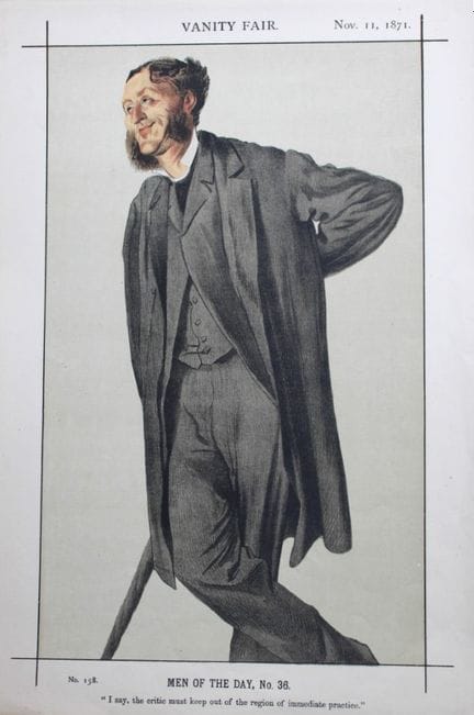 Matthew Arnold by Coide 1871.

This print was draw