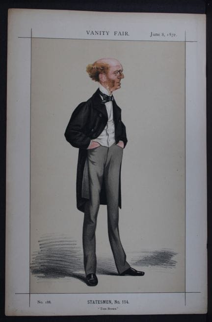 Thomas Hughes MP  - Tom Brown by Cecioni 1872.

Th