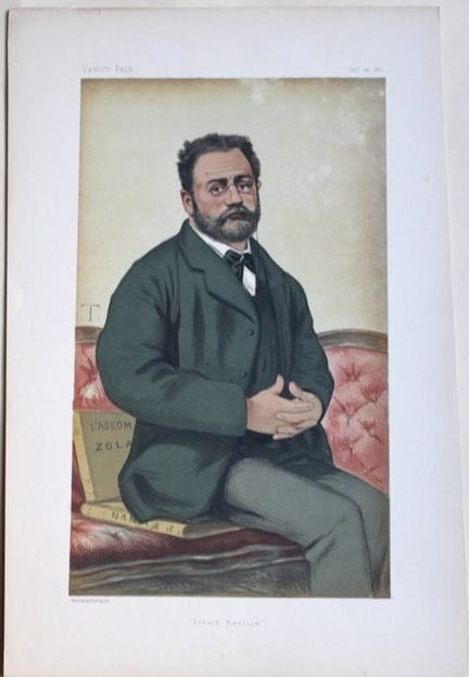 Emile Zola- French Realism  by T 1880.

This print
