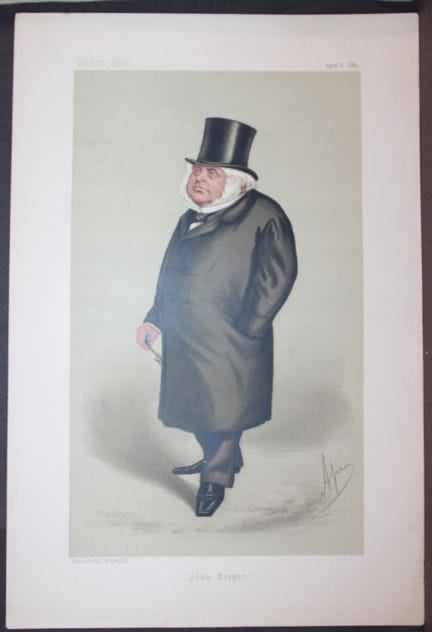 John Bright by Ape 1889.

This print was drawn by 