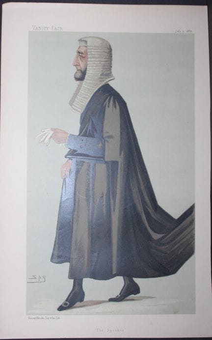 Rt Hon Arthur Peel PC MP - The Speaker by Spy 1887