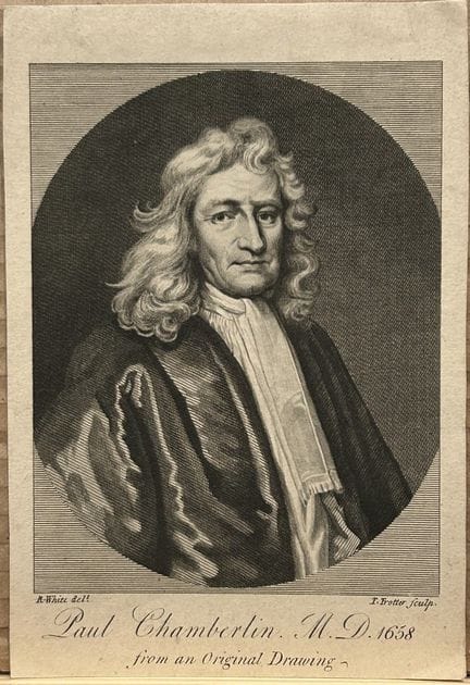 T Trotter rare engraving of Paul Chamberlin 1794 .
