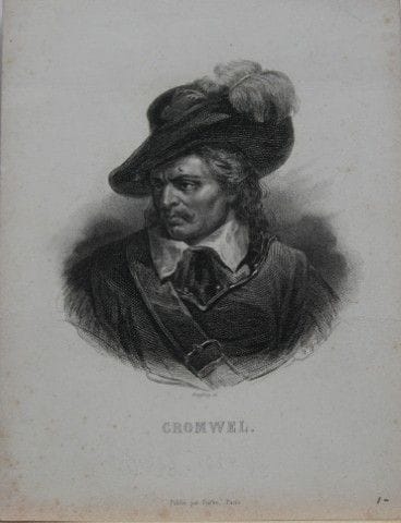 Engraving of Oliver Cromwell by Geoffroy 1870.

Th