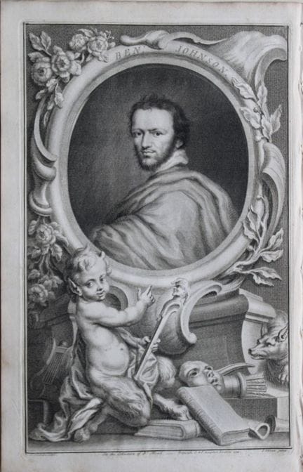 Jacobus Houbraken - Rare engraving of Ben Johnson 