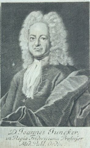 Engraving of Johann Juncker by Martin Bernigeroth 