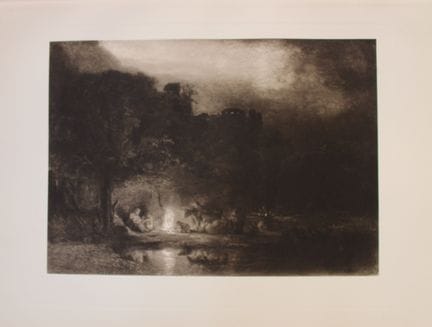 Rembrandt van Rijn - Shepherds reposing at night 1