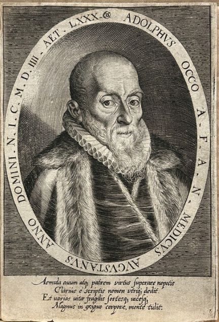 Adolphus Occo - Engraving by Lucas Kilian 1605.

T