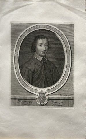 Jacques Lubin - Engraving of  Jerome Vignier 1696-