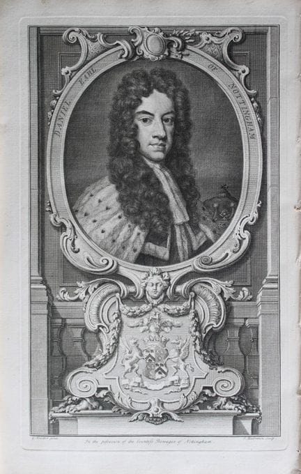 Jacobus Houbraken - Rare engraving of Daniel Finch