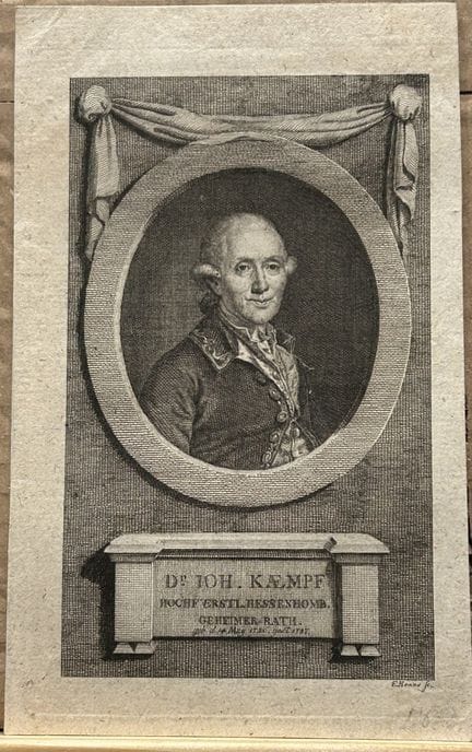 E Henne engraving of  Johann Kämpf 1788
.

This li
