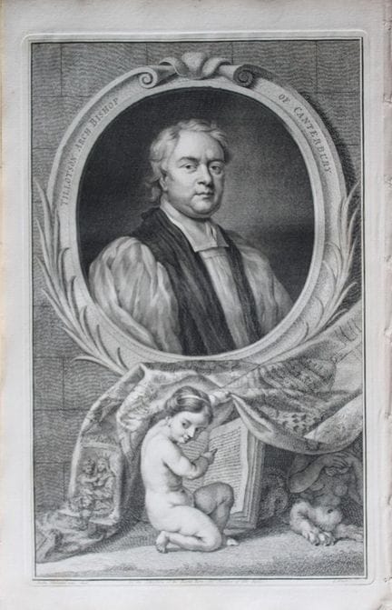 Jacobus Houbraken - Rare engraving of John Tillots