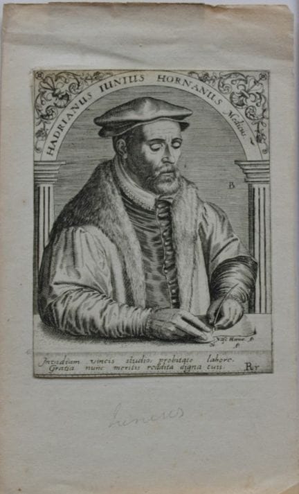 Theodor de Bry - Incisione di Hadrianus Junius, 16