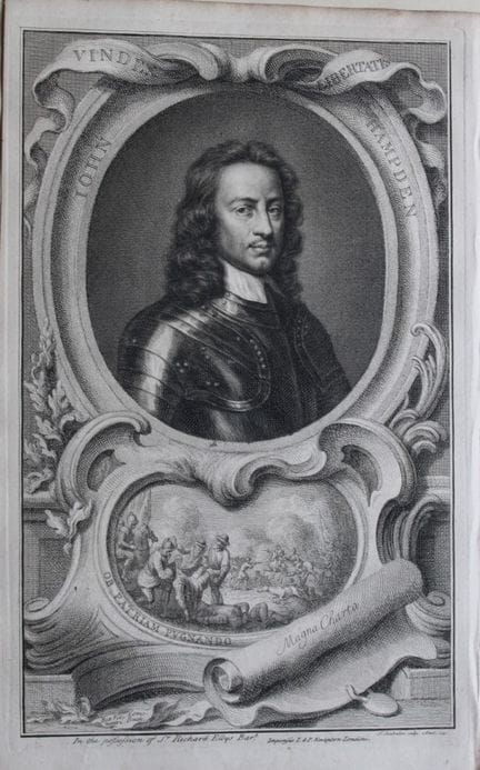 Jacobus Houbraken - Rare engraving of John Hampden