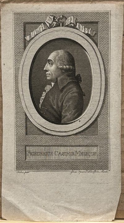 Egid Verhelst engraving of Friedrich Kasimir Medik