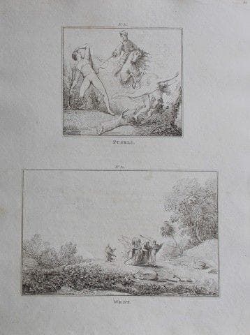 Henry Fuseli & Benjamin West - Etching by John You
