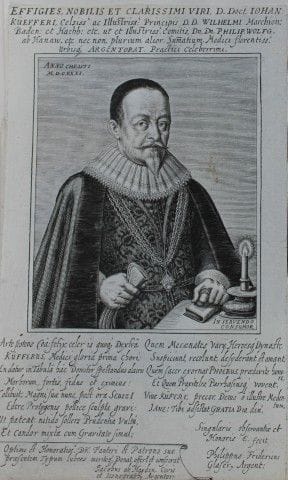 Engraving of Dr. Johann Küffer engraved by Jacob v