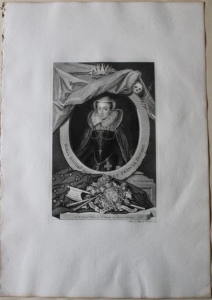 George Vertue - Rare folio engraving of Mary, Quee