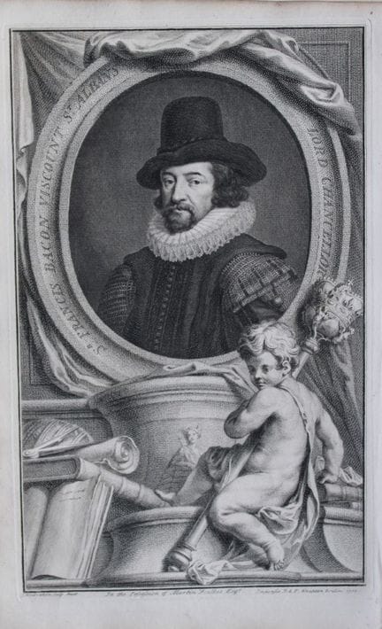 Jacobus Houbraken - Rare engraving of Sir Francis 
