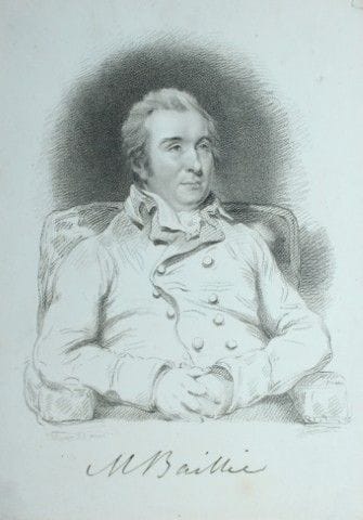 Engraving of Dr Matthew Baillie by J Thompson 1826
