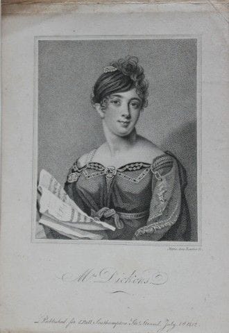 Marie Ann Bourlier - Engraving of Mrs Dickons 1812