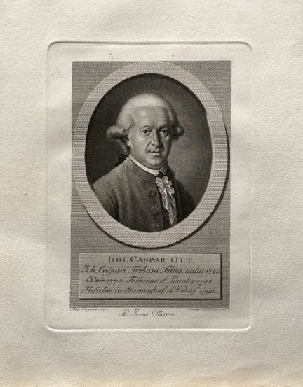 约翰·海因里希·利普斯——1796年约翰·卡斯帕·奥特的版画。

这幅1796年的历史版画描绘了苏黎