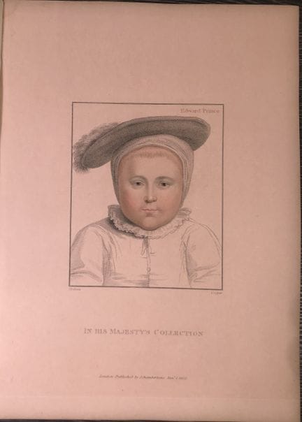 Portrait of Prince Edward by Hans Holbein 1812.

T
