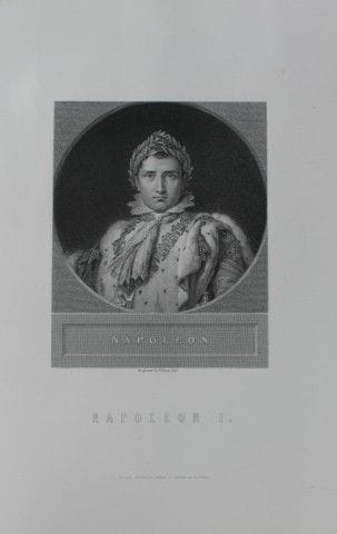 William Holl engraving of Napoleon Bonaparte 1875.