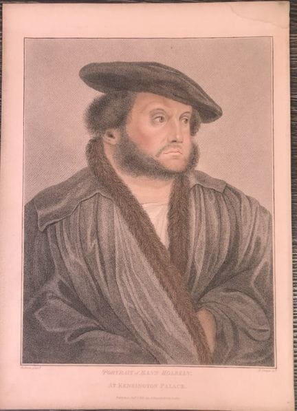 Self portrait of Hans Holbein 1812.

This stipple 