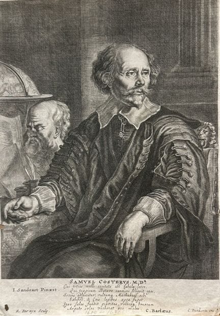 Sandrart - Rare engraving of Samuel Coster by Rein