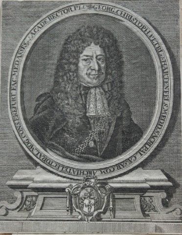 Engraving of Georg Christoph Petri von Hartenfels 