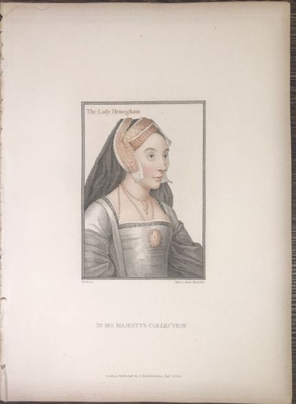 Portrait of Lady Henegham by Hans Holbein 1812.

T