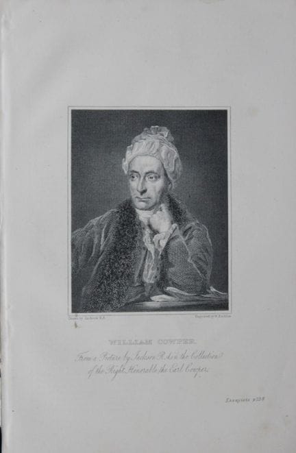 杰克逊（RA）——威廉·考珀，W·拉登刻制，约1840年。

这幅英国诗人威廉·考珀的版画由W·拉登