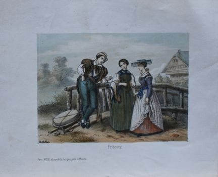 Friburgo, disegnata dall’artista e litografo franc