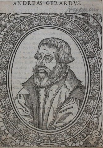 Woodcut portrait of Andreas Gerardus Hyperius, Gen