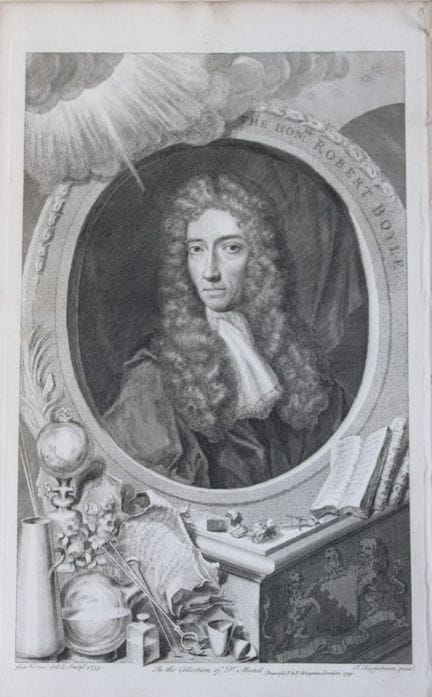 George Vertue - Rare engraving of Hon Robert Boyle