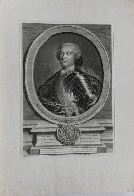 Woldemar, conte von Löwendal, incisione di Gilles 