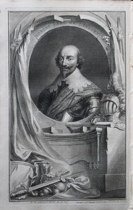Jacobus Houbraken - Rare engraving of Robert Berti