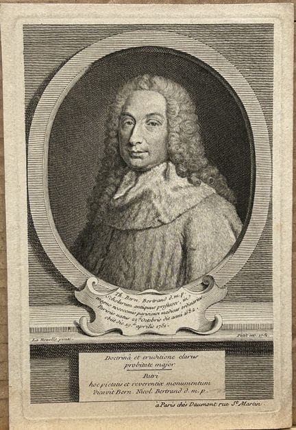18th century engraving of Th Bern Bertrand  .

18t