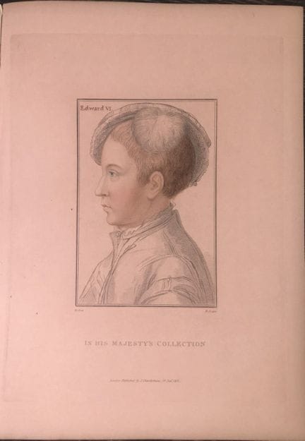 Portrait of Edward VI by Hans Holbein 1812.

This 