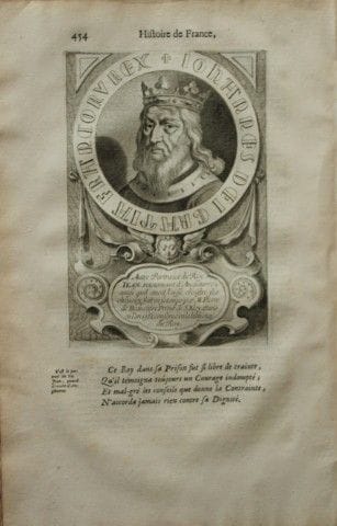 Mezeray - Re Giovanni tratto da *Histoire de Franc