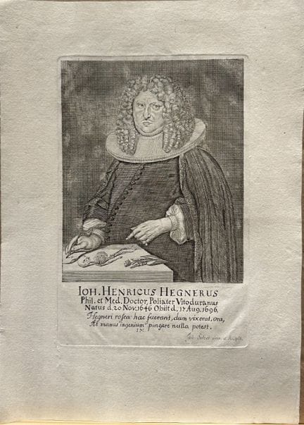 Johann Sulzer - Engraving of Johann Hegner c1750.
