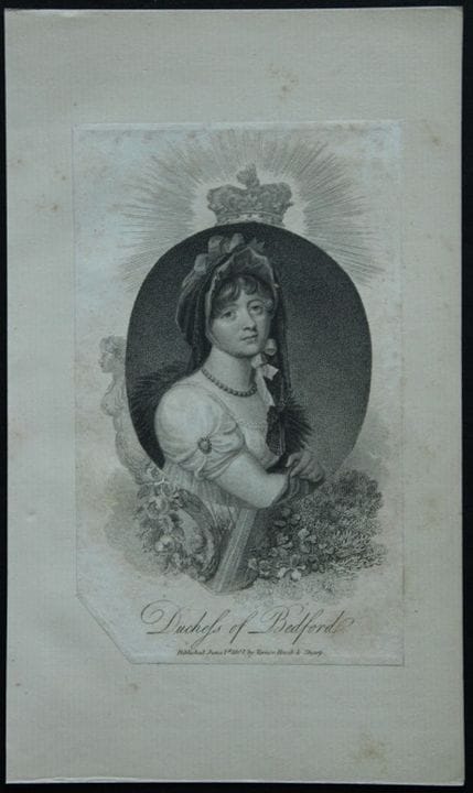 R Sands - Engraving of Duchess of Bedford.

R Sand
