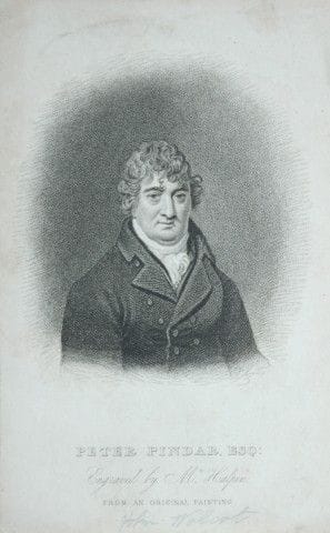 Engraving of John Wolcot by John Halpin after John