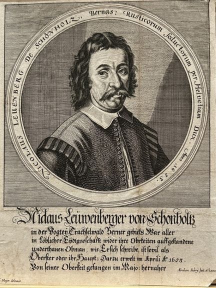 Conrad Meyer - Incisione raffigurante Niklaus Leue